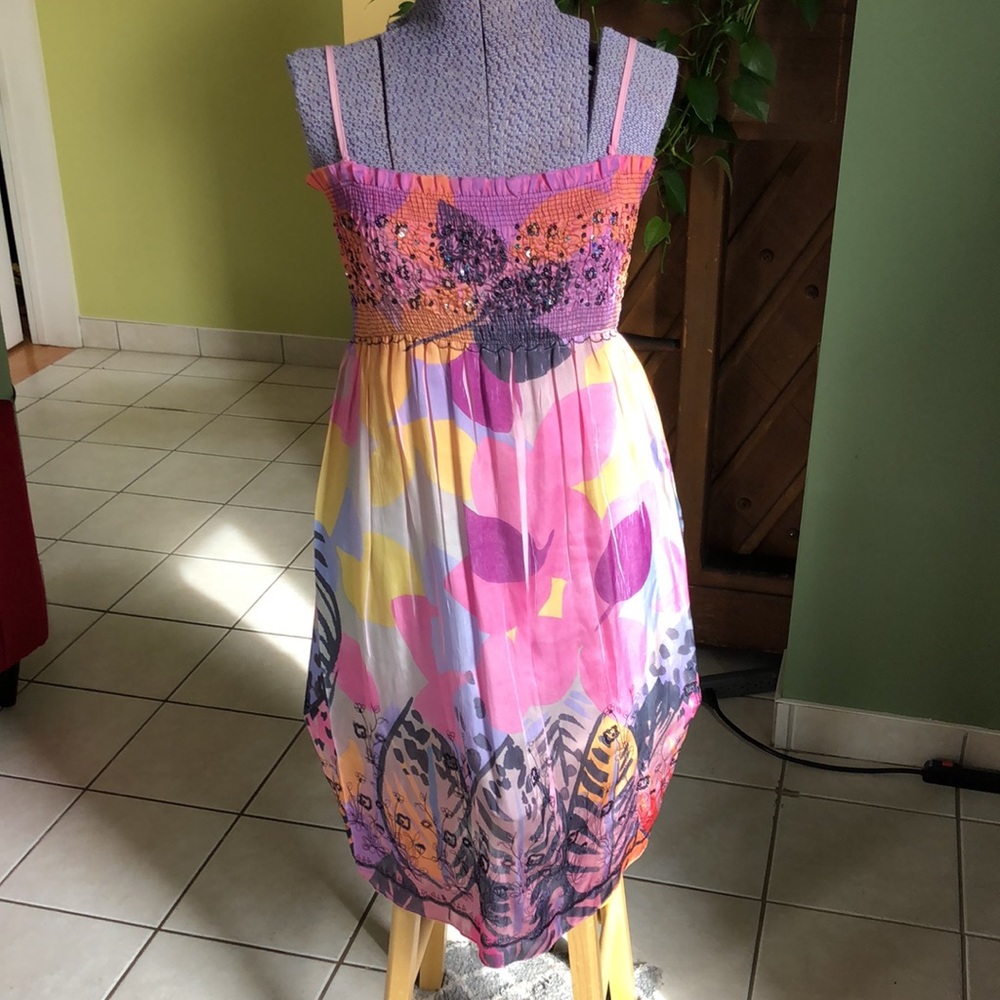 Sequined Floral Dress